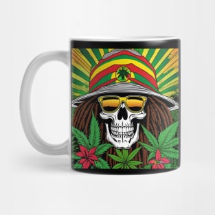 Reggae Music - Jamaican Stoner Skull 32 Mug